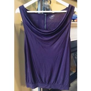 Ann Taylor Loft Zippered Back Sleeveless Blouse